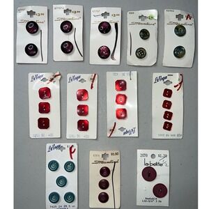 Vintage Streamline La Vogue La Petite Sewing Buttons Lot‎ Assorted Colors Sizes